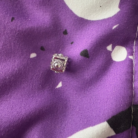 Silver and Pink Sparkle Perfume Bottle Charm - Picture 5 of 5